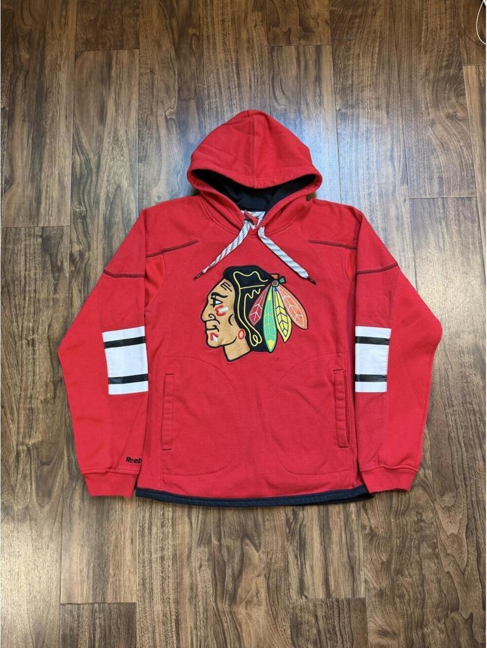 Vintage Chicago Blackhawks Reebok Hoodie Size Medium